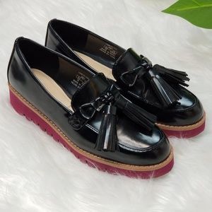 ZARA | Patent Leather Platform Loafers